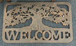 Tree of Life Cast Iron Door Matt