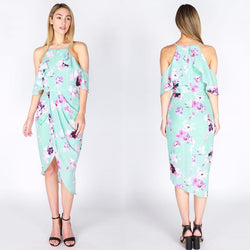 3RD Love Floral Shoe String Dress
