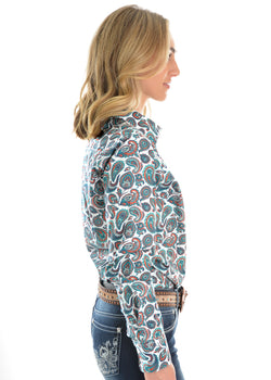 Pure Western Ladies Ella Print Long Sleeve Shirt