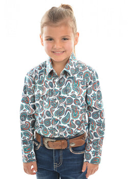 Pure Western Girl's Ella Print Long Sleeve Shirt