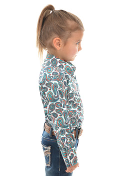 Pure Western Girl's Ella Print Long Sleeve Shirt