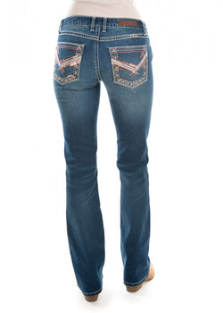 Wrangler Ladies Rock 47 Vintage Indigo 34 leg Jeans