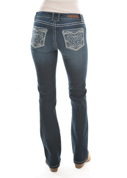 Wrangler Ladies Rock 47 Midnight 34 Leg Jeans