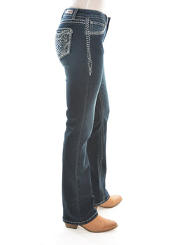 Wrangler Ladies Rock 47 Midnight 34 Leg Jeans