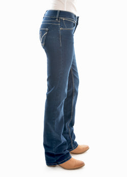 Wrangler Ladies Carolina Breakaway Mid Rise 34 Leg Jean