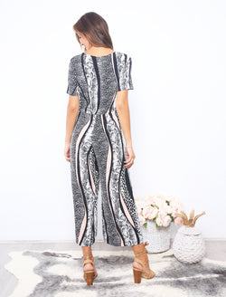 Leoni Ladies Mixed Animal Print Pantsuit