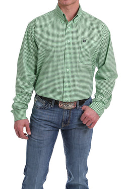 Cinch Men's Geometric Print Button Down Long Sleeve Shirt
