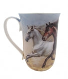 Horse Print Oval Bottom Mug