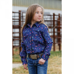 Cruel Girl Girl's Printed Long Sleeve Shirt