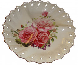 Pink Roses Tray with Three Dividers